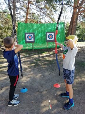 Séance de tir à l'arc pour clôturer le séjour.