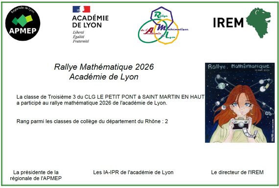 Diplôme rallye 3eme3